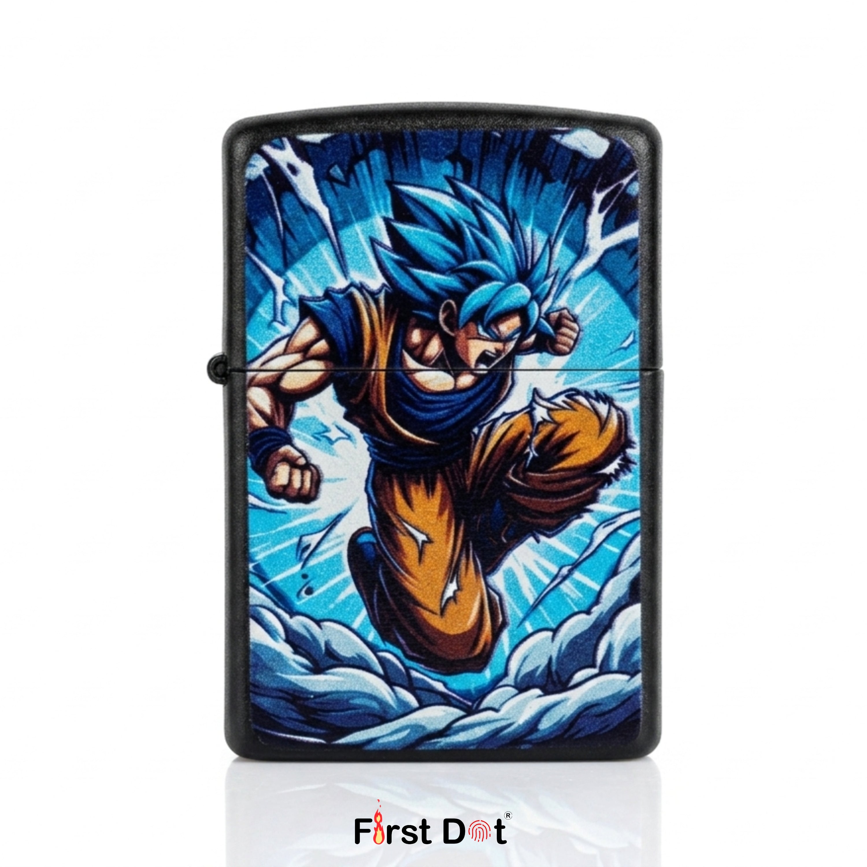 First Dot Super Saiyan Blue Windproof Cigarette Lighter