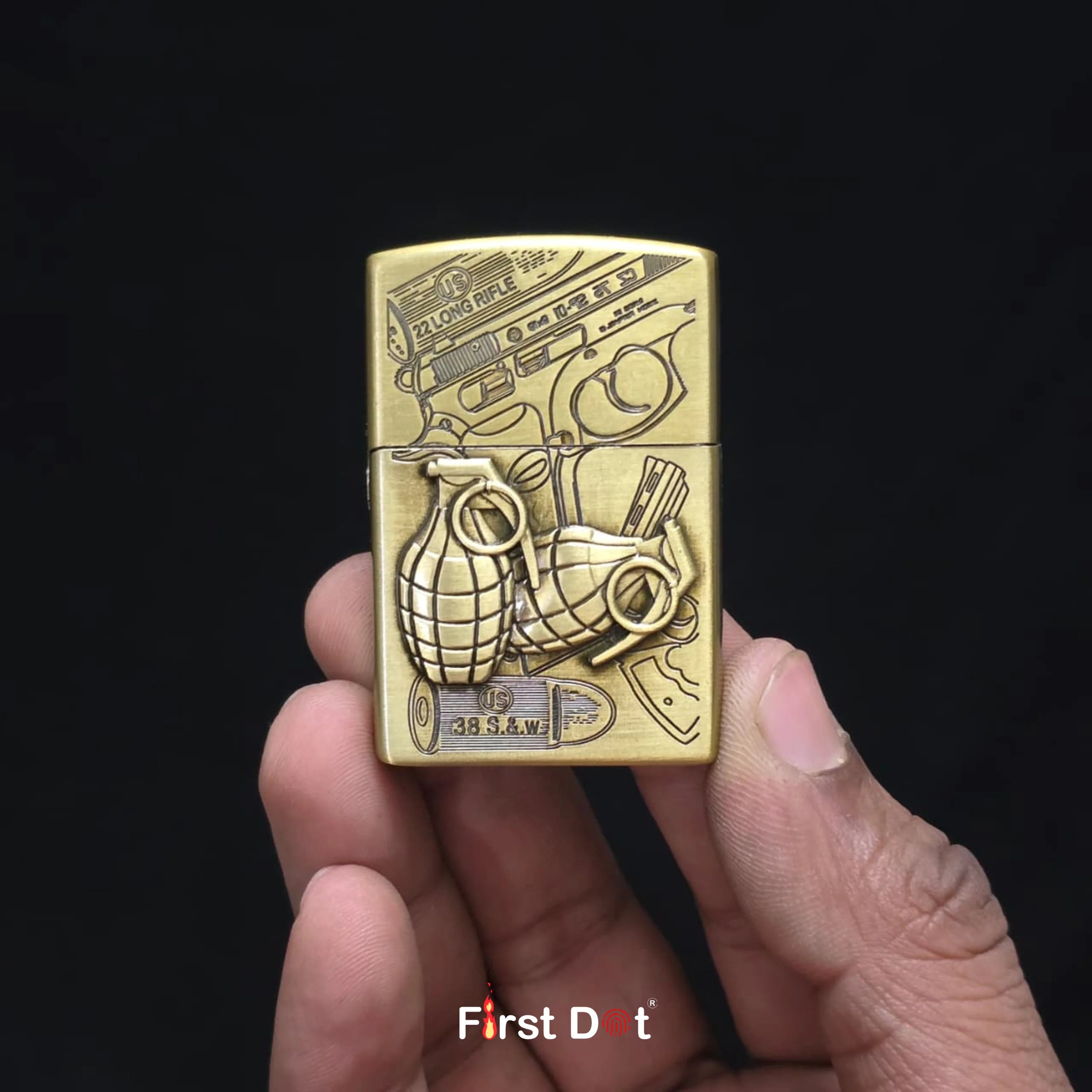 Tactical Engraved Cigarette Lighter – Military-Inspired Edition