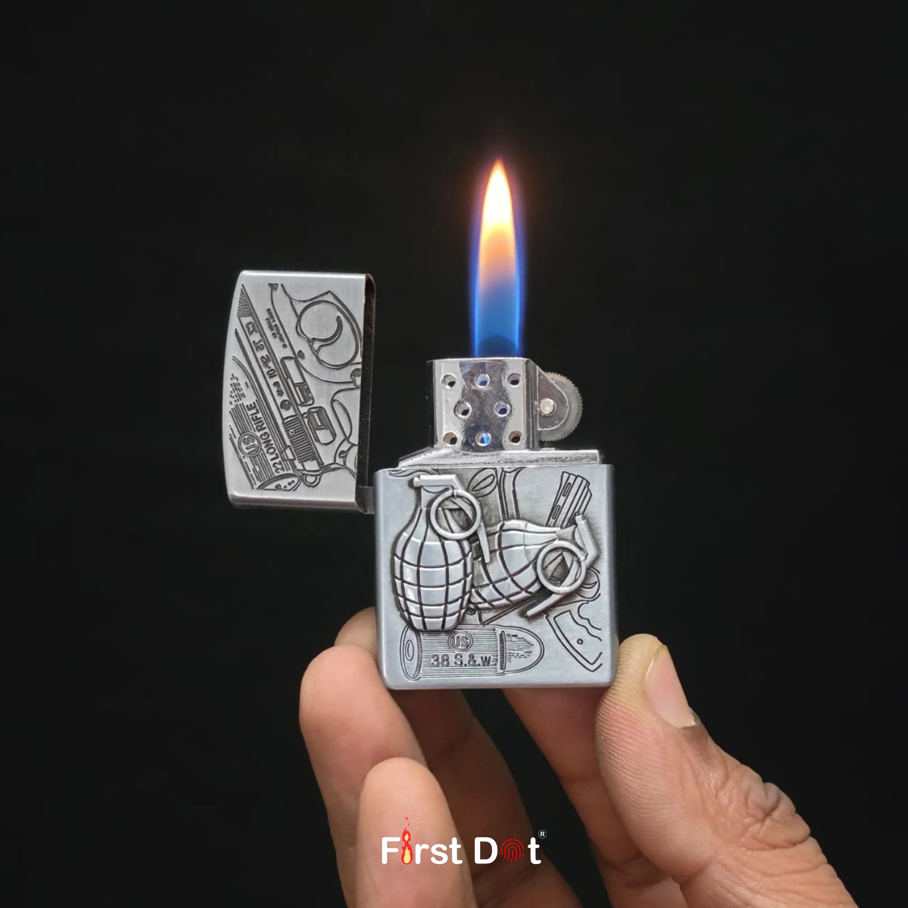 Tactical Engraved Cigarette Lighter – Military-Inspired Edition