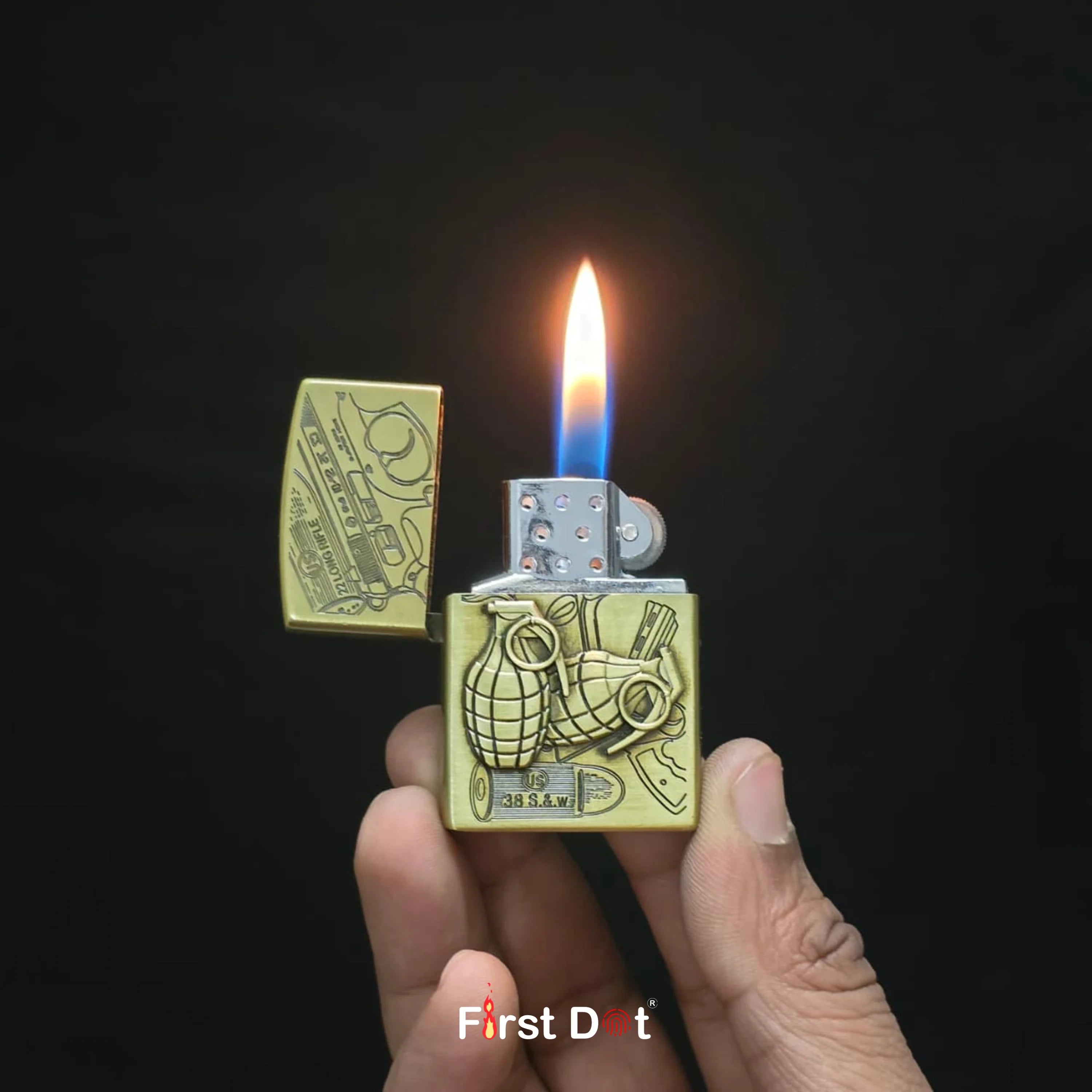 Tactical Engraved Cigarette Lighter – Military-Inspired Edition