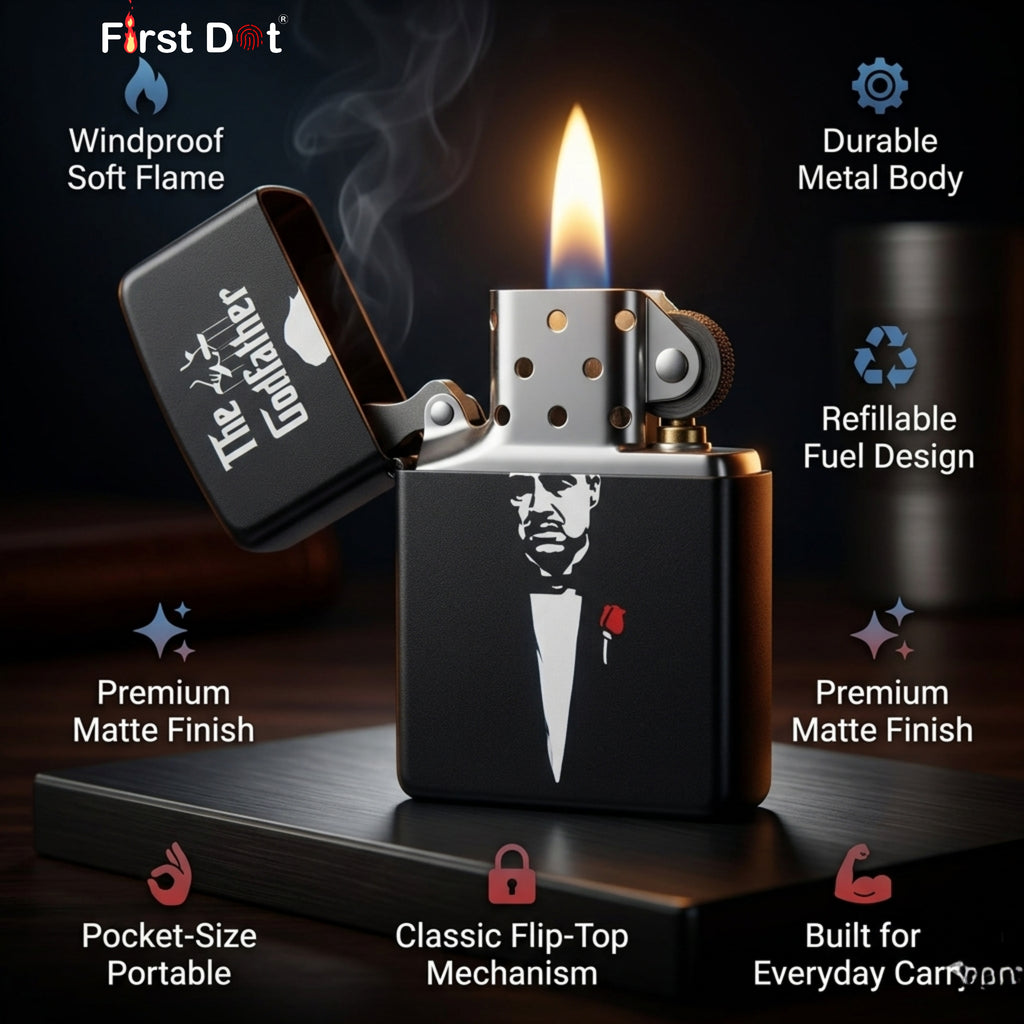 First Dot The Godfather Edition Windproof Cigarette Lighter