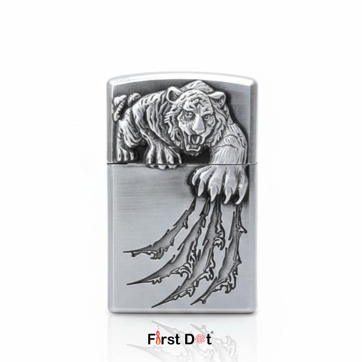 Tiger Claw Engraved Cigarette Lighter | First Dot