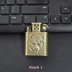 First Dot Tiger Eye Embossed Premium Cigarette Lighter Gift for Men
