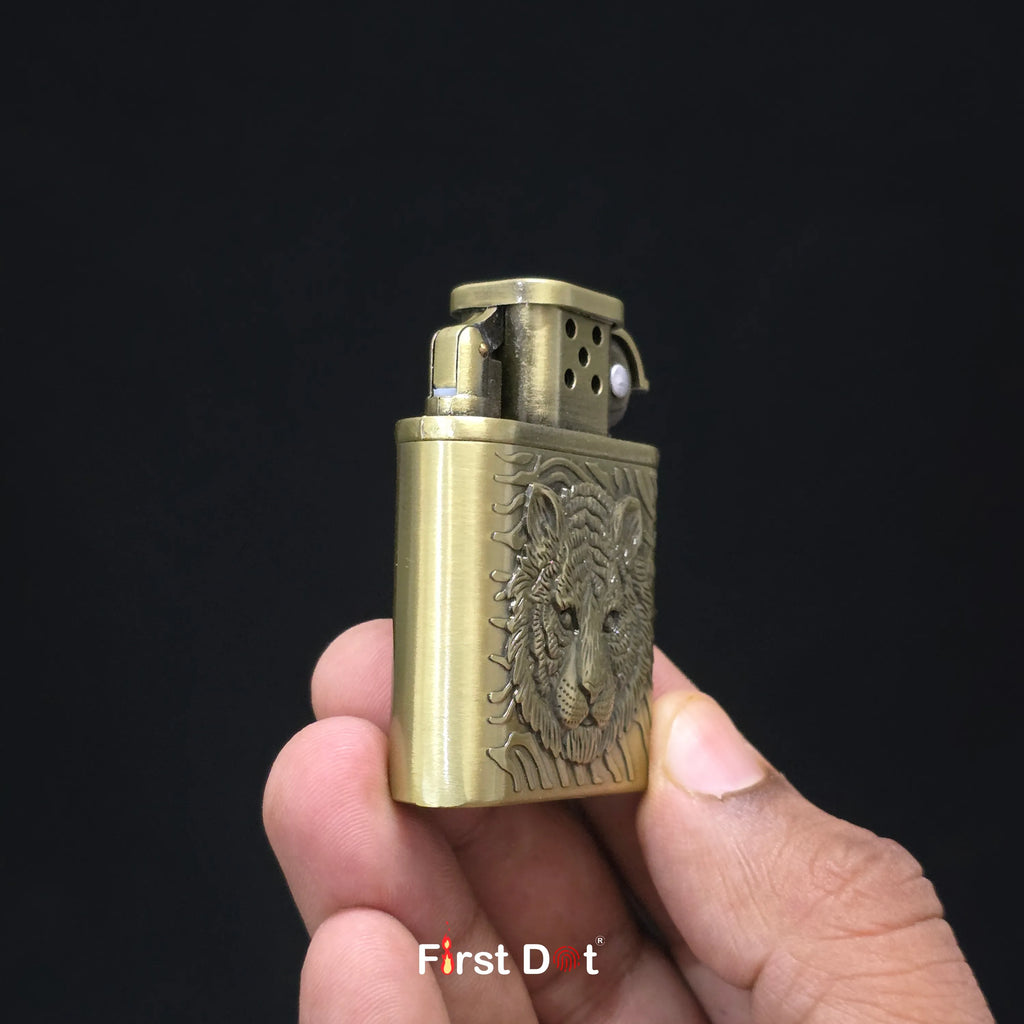 First Dot Tiger Eye Embossed Premium Cigarette Lighter Gift for Men