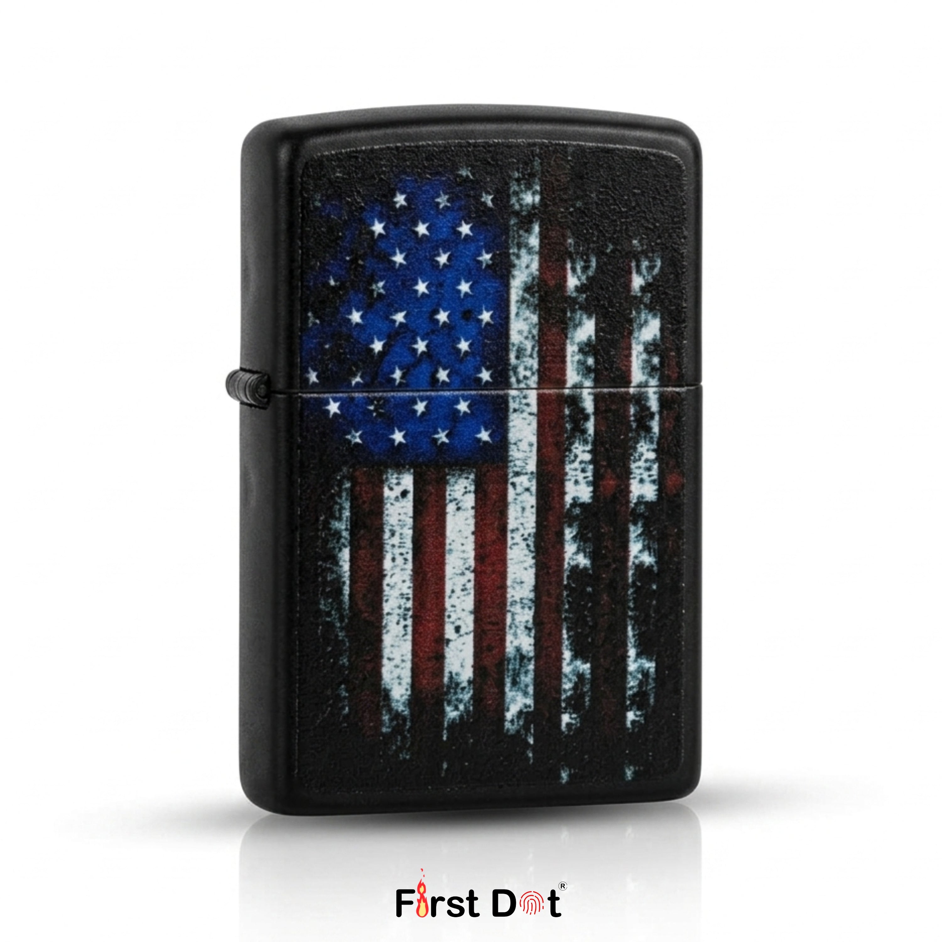 First Dot US Flag Windproof Cigarette Lighter