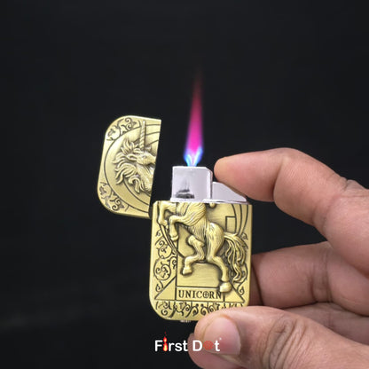 Unicorn Cigarette Lighter – Windproof Red Jet Flame Lighter