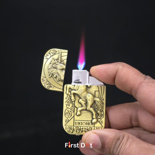 Unicorn Cigarette Lighter – Windproof Red Jet Flame Lighter
