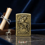 Unicorn Engraved Metal Cigarette Lighter