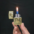 Unicorn Engraved Metal Cigarette Lighter