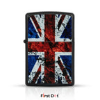 First Dot Vintage British Flag Windproof Cigarette Lighter
