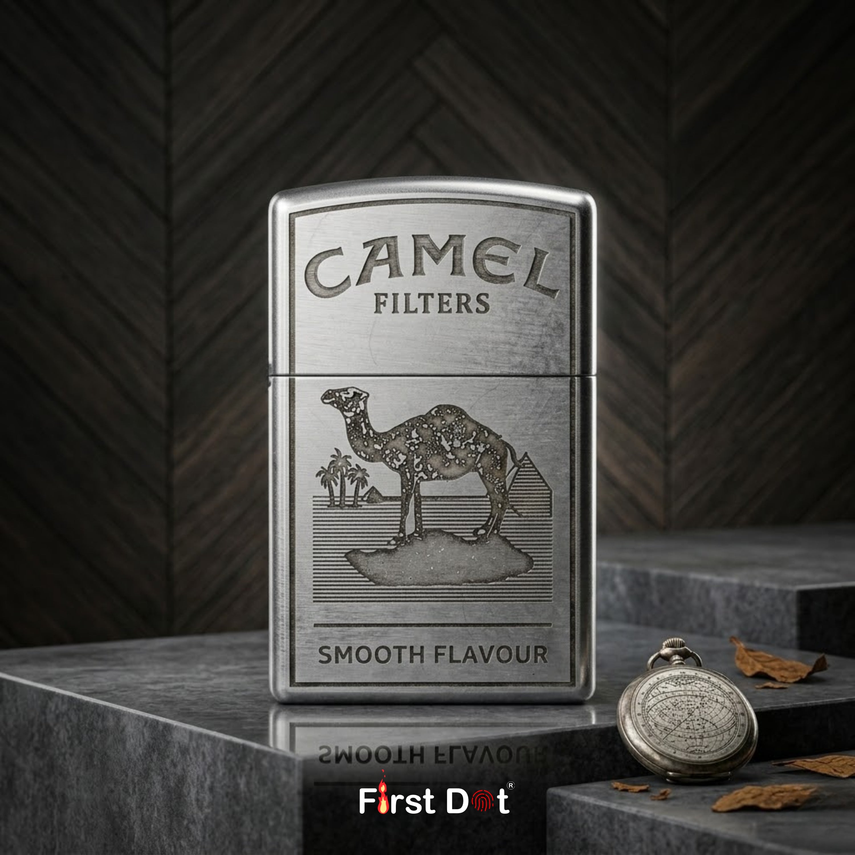 Classic Camel Engraved Cigarette Lighter