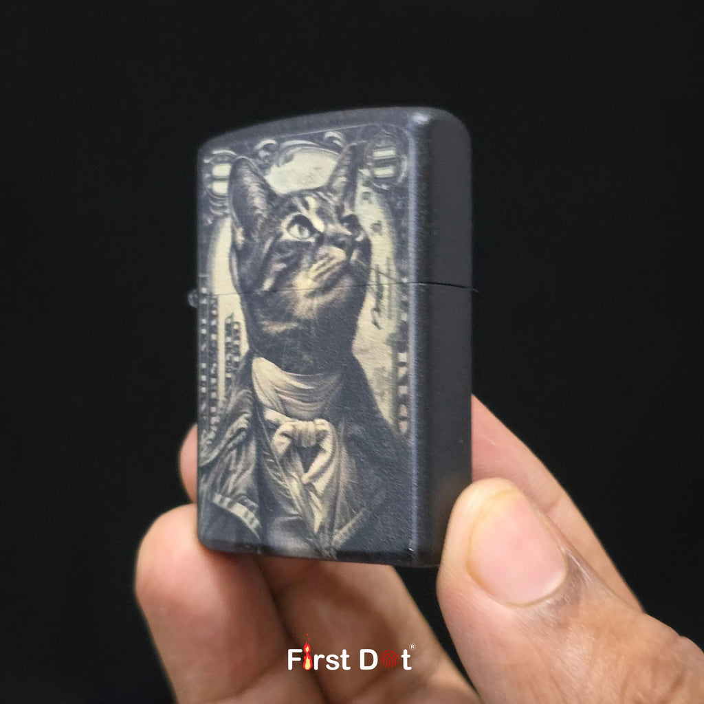 First Dot Vintage Cat Portrait Lighters Pack of 2