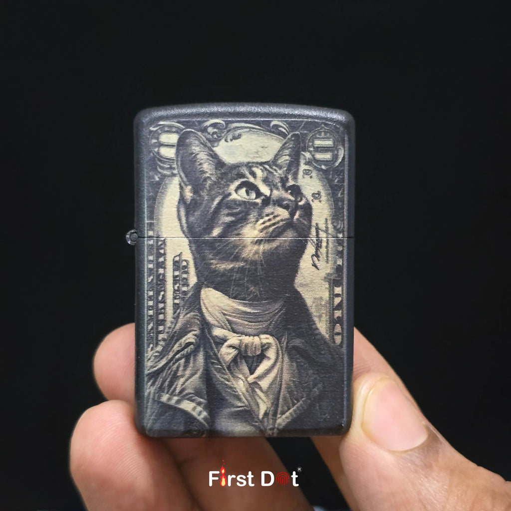 First Dot Vintage Cat Portrait Lighters Pack of 2