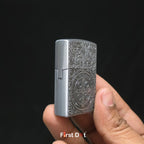 First Dot Classic Cross Engraved Cigarette Lighter