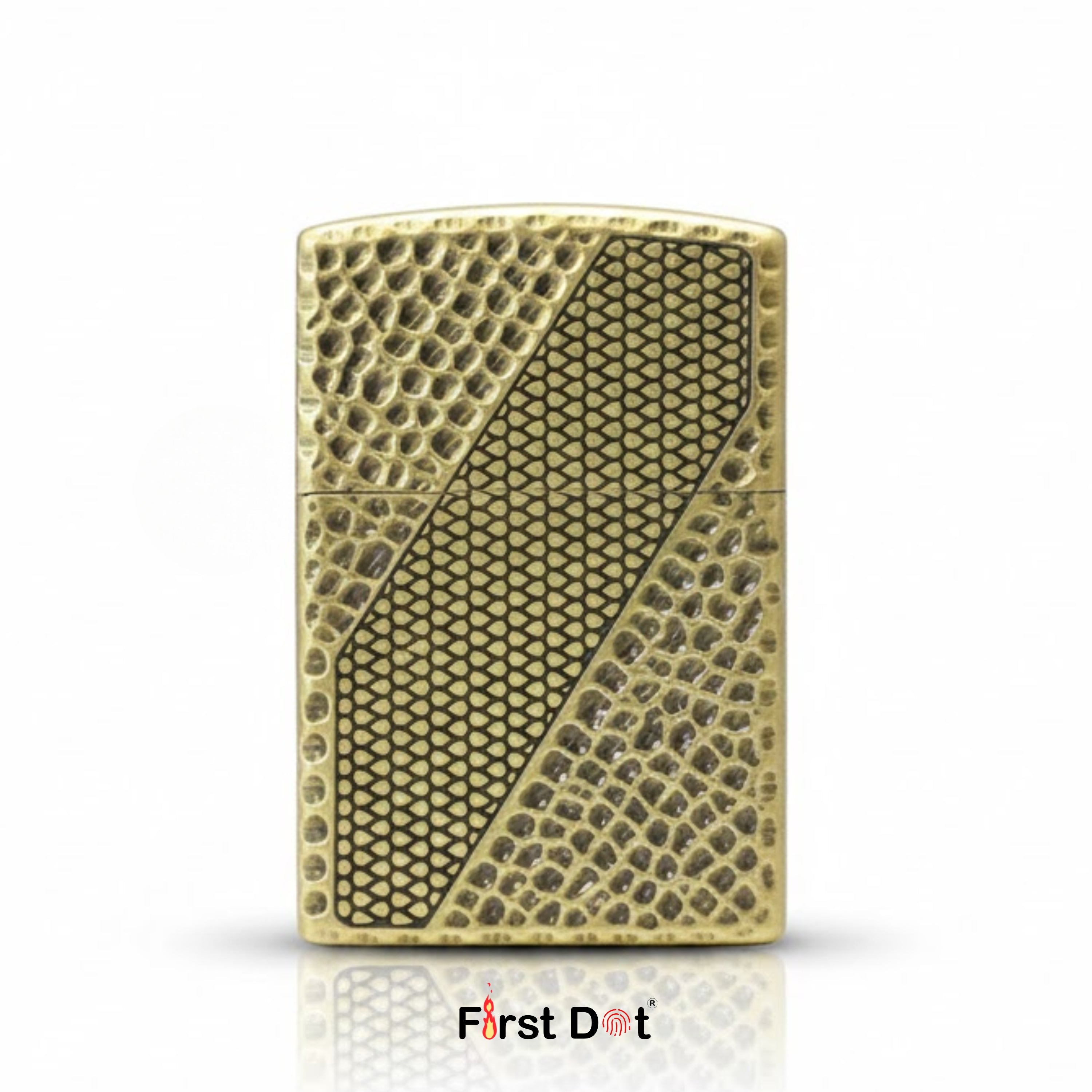 Textured Gold Metal | Vintage Fancy Cigarette Lighter