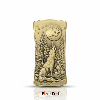 Wolf Engraved | Wind-Resistant Jet Flame Cigarette Lighter