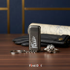 Ship Engraved Keychain Cigarette Lighter