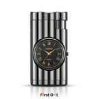 First Dot Vintoro Jet Flame Built-In Analog Watch Lighter