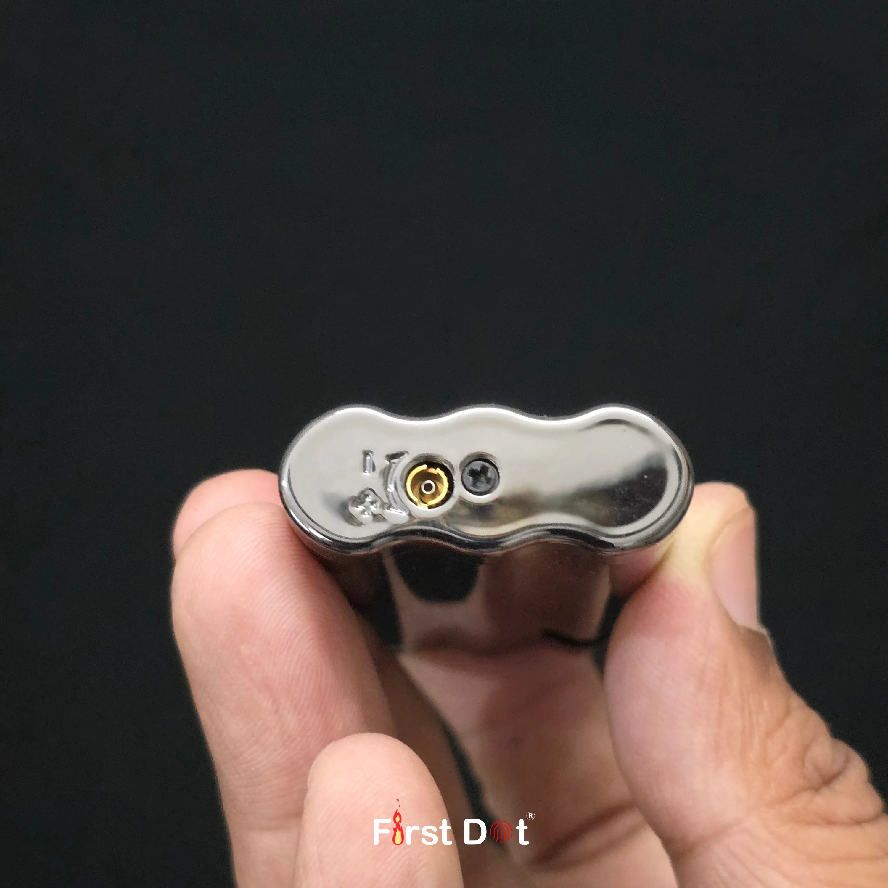 First Dot Vintoro Jet Flame Built-In Analog Watch Lighter