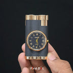 First Dot Vintoro Jet Flame Built-In Analog Watch Lighter