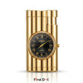 First Dot Vintoro Jet Flame Built-In Quartz Analog Watch Lighter