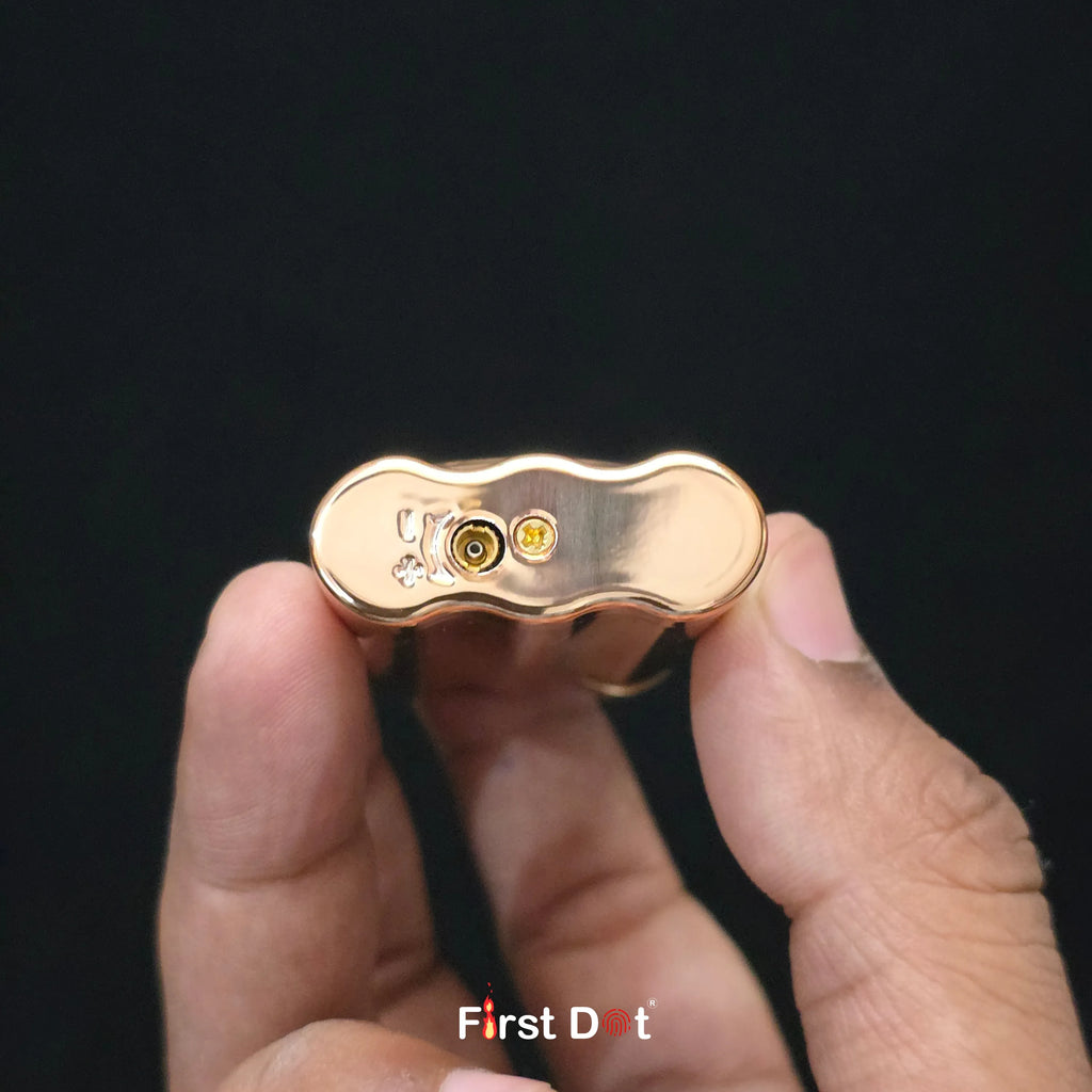 First Dot Vintoro Jet Flame Built-In Quartz Analog Watch Lighter