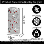 First Dot Skull Embossed Jet Flame Lighter | Windproof Cigarette Lighter