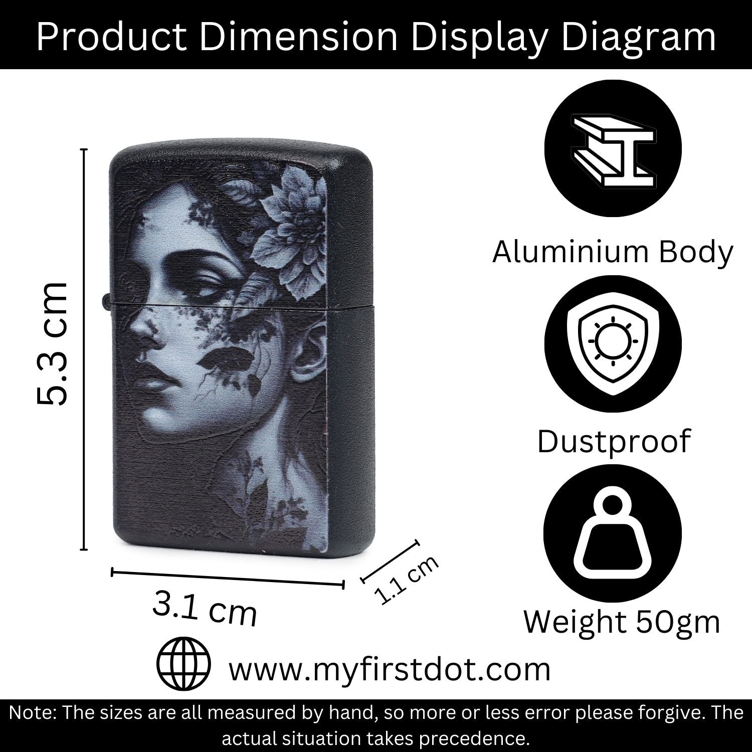 Artistic Floral Portrait Series Cigarette Lighter