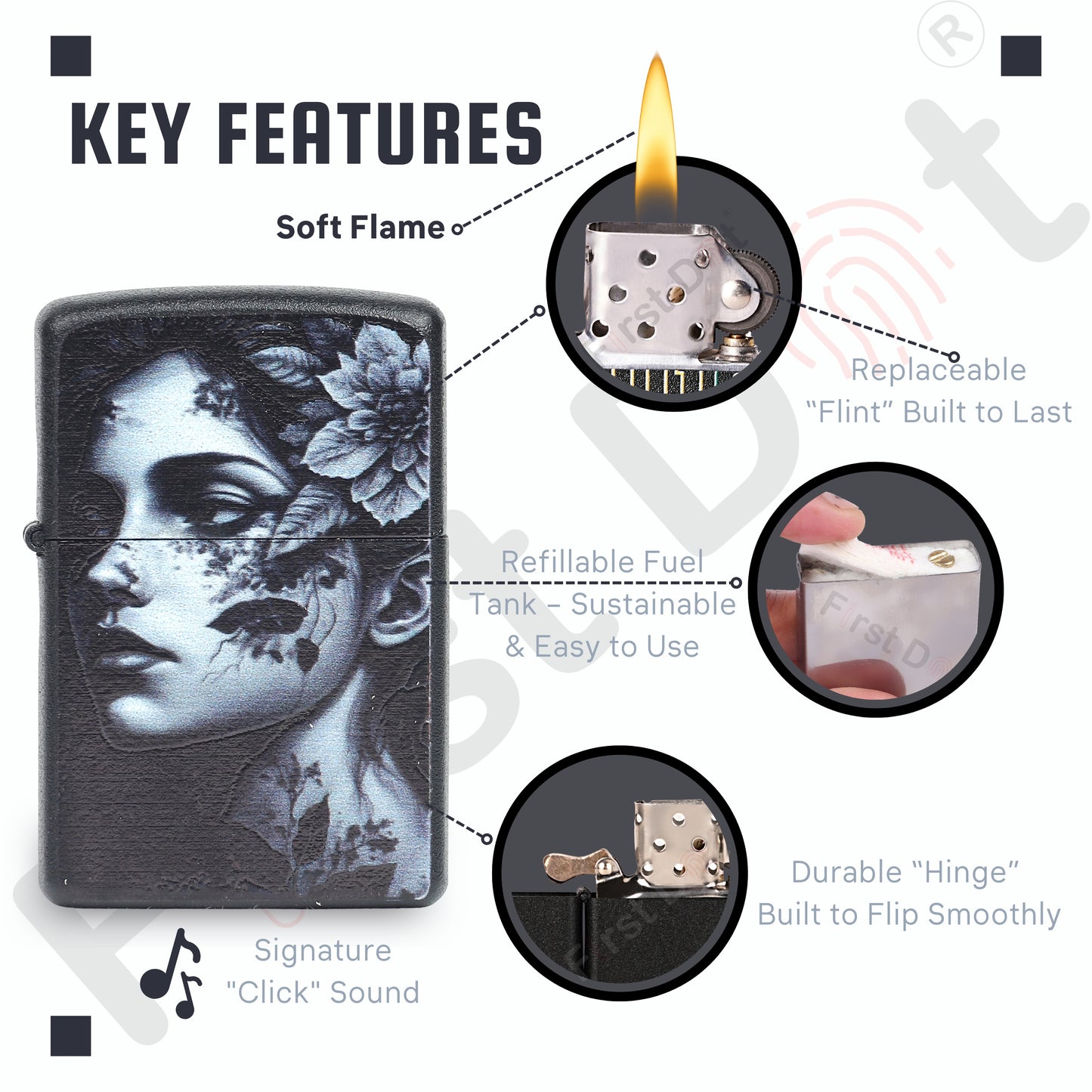 Combo of 2 Street Graphic Cigarette Lighters | Premium Box + Free 50ml Fuel