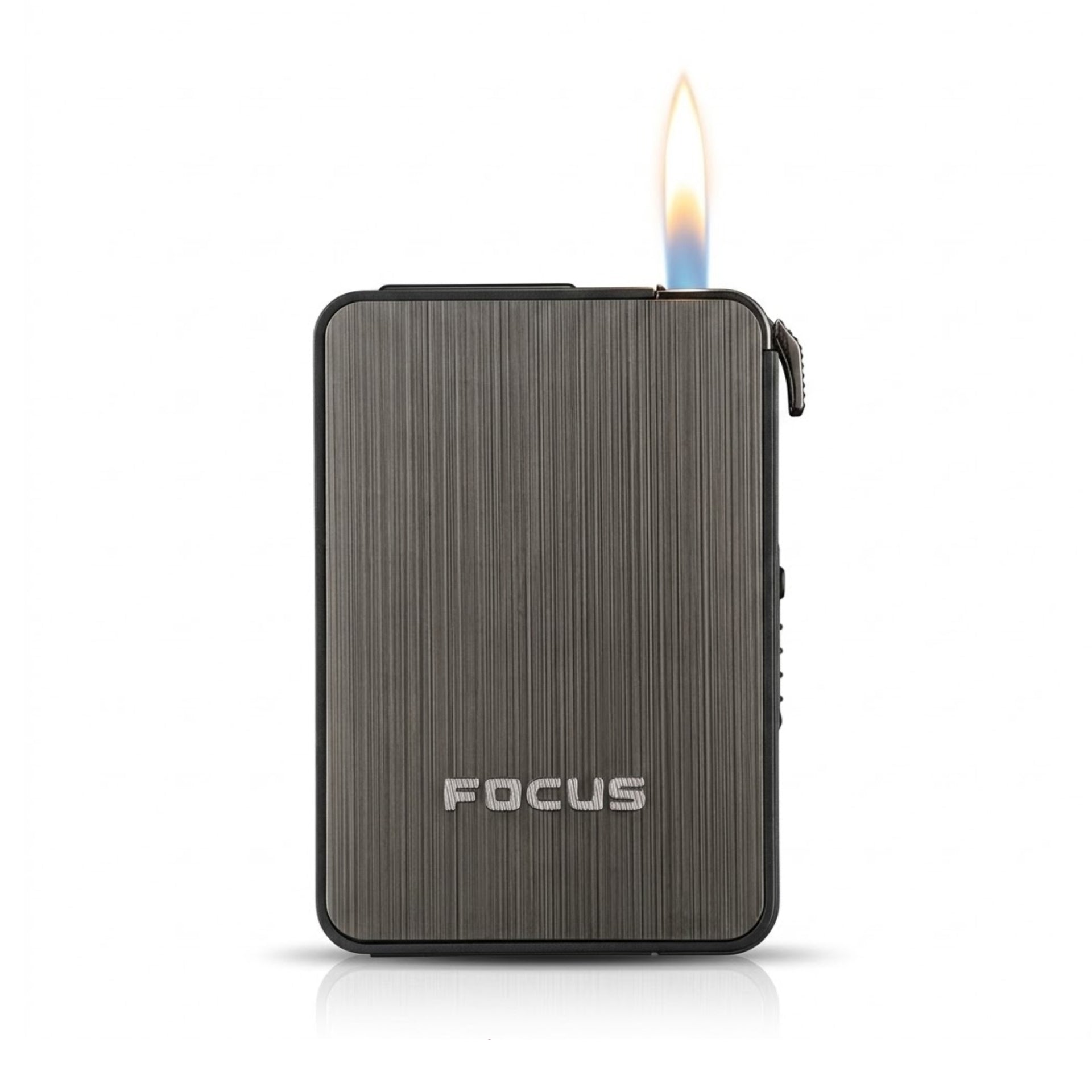 focus cigarette case lighter replacement Aluminium Box Focus 2-in-1 Cigarette Case with