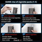 Focus Aluminium Pop-Up Cigarette Case with Jet Flame Lighter