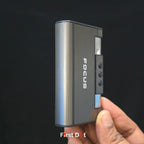 Focus Aluminium Pop-Up Cigarette Case with Jet Flame Lighter