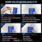 Focus 2-in-1 Aluminium Cigarette Case with Jet Flame Lighter
