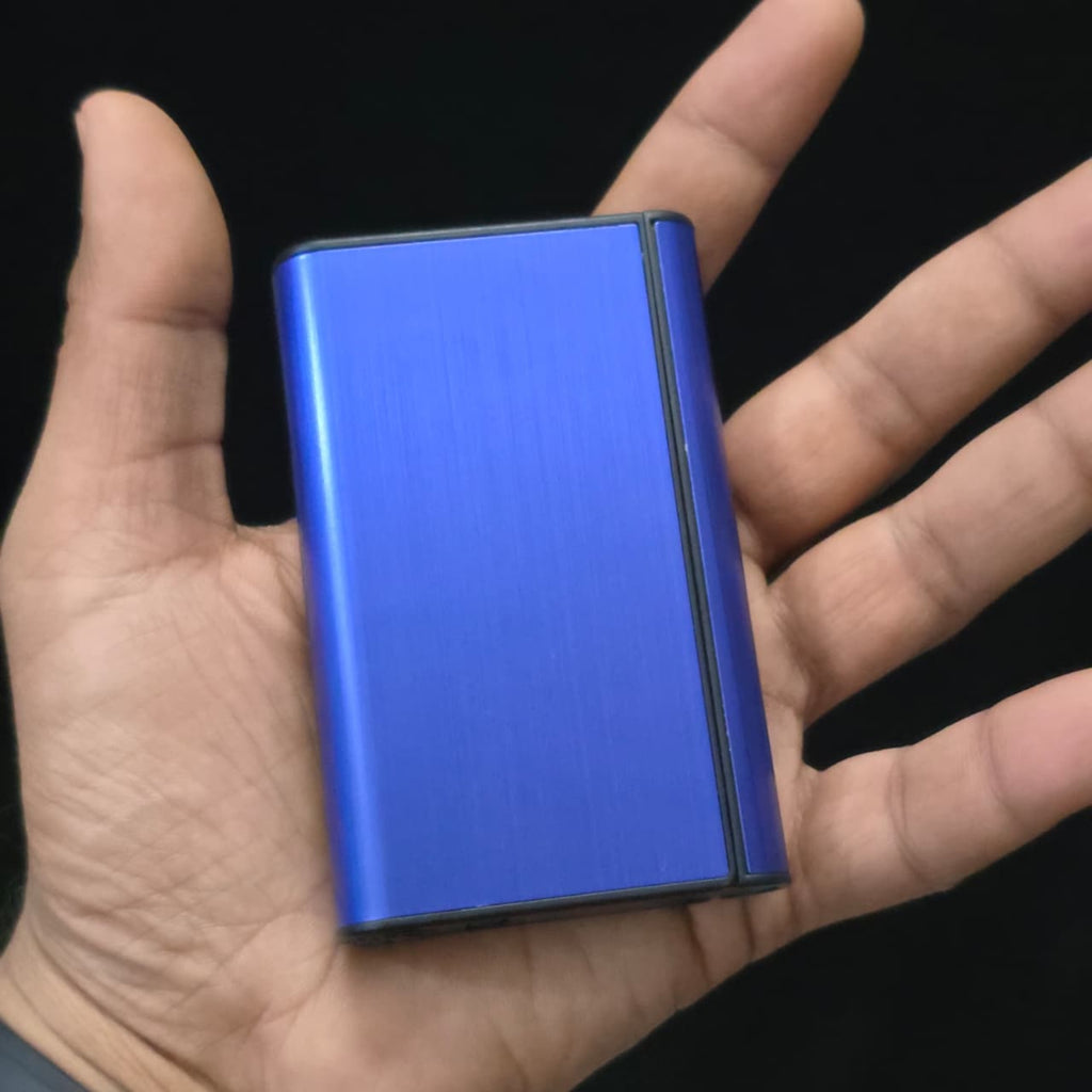 Focus 2-in-1 Aluminium Cigarette Case with Jet Flame Lighter