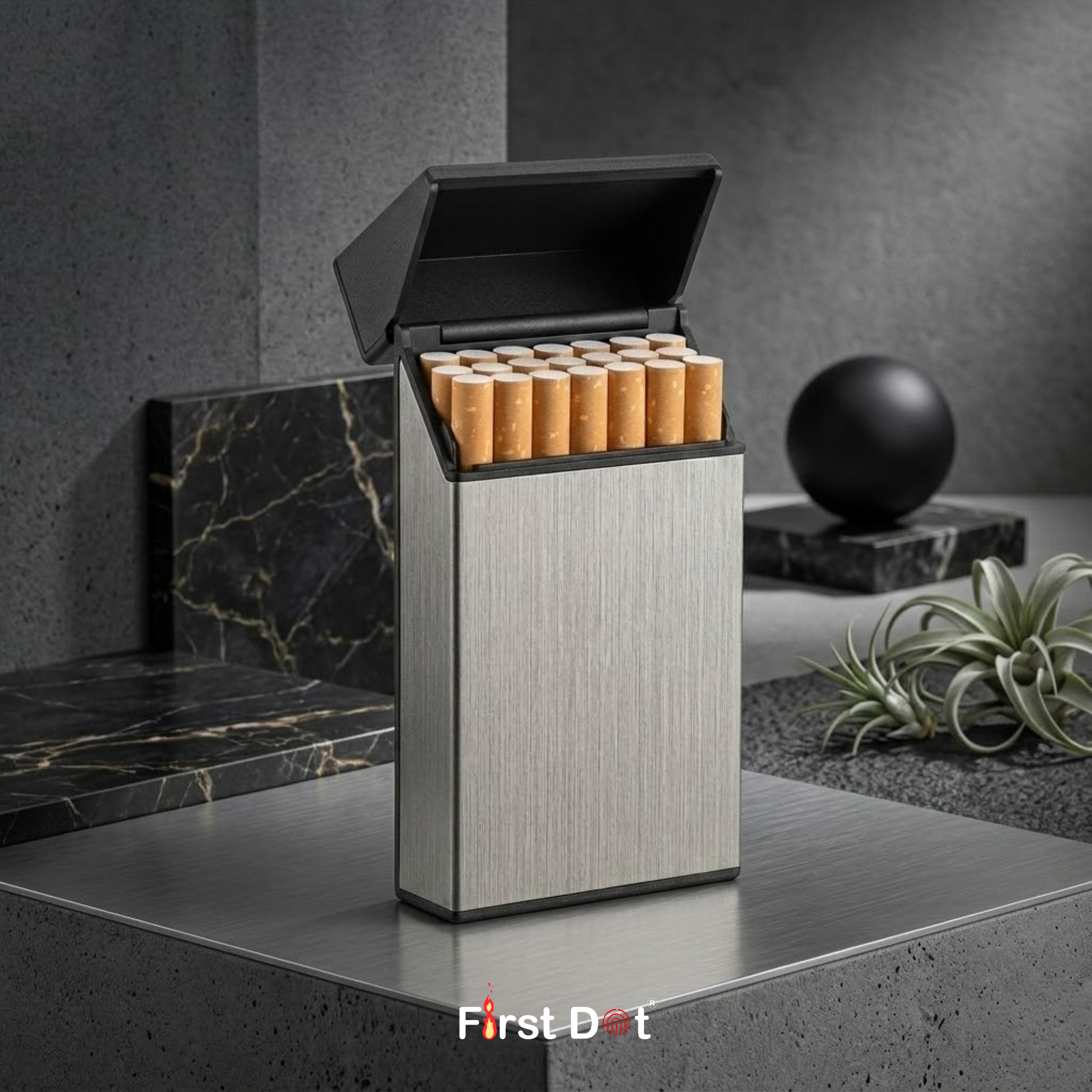 Focus Slim Aluminium Cigarette Case Holder