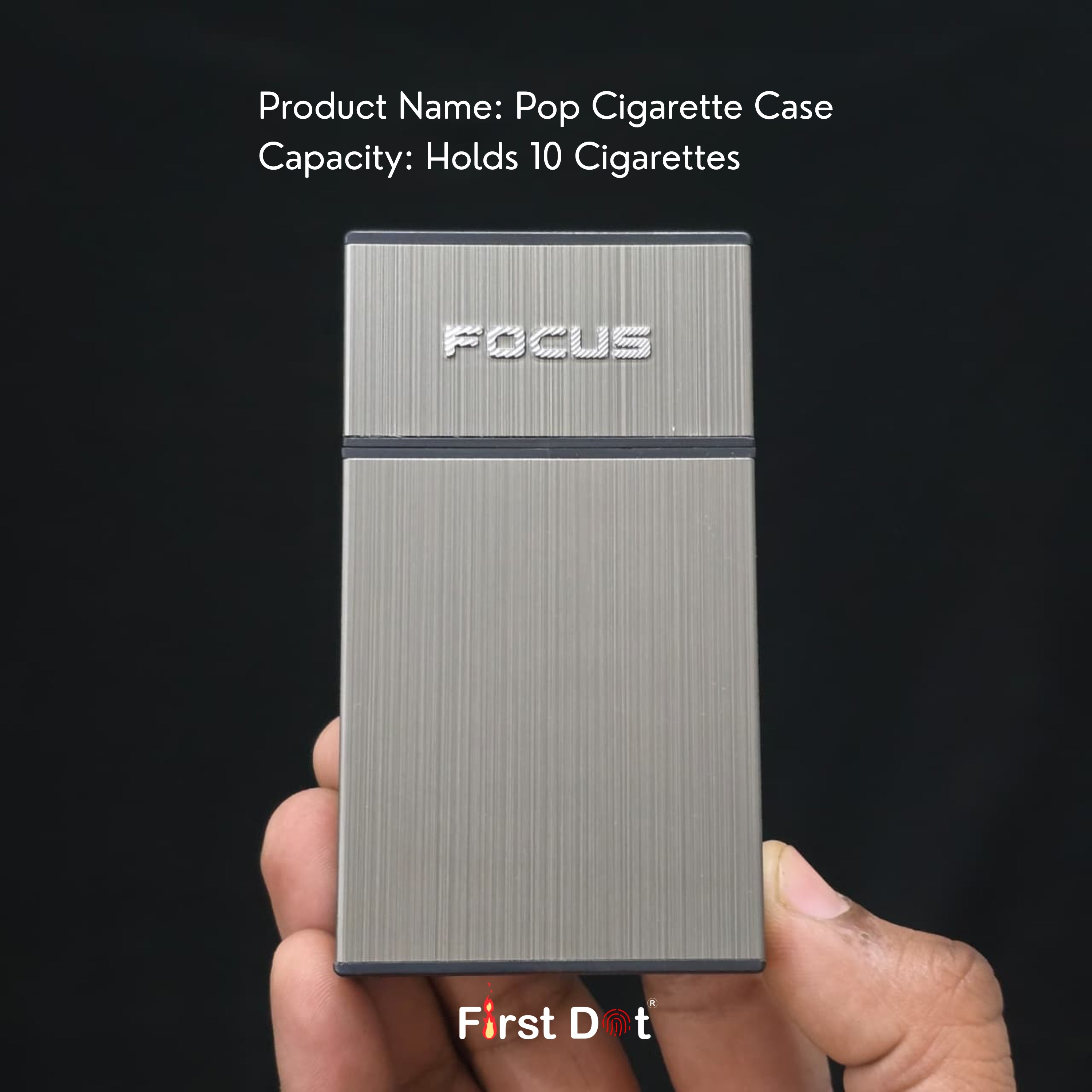 Focus Slim Aluminium Cigarette Case Holder