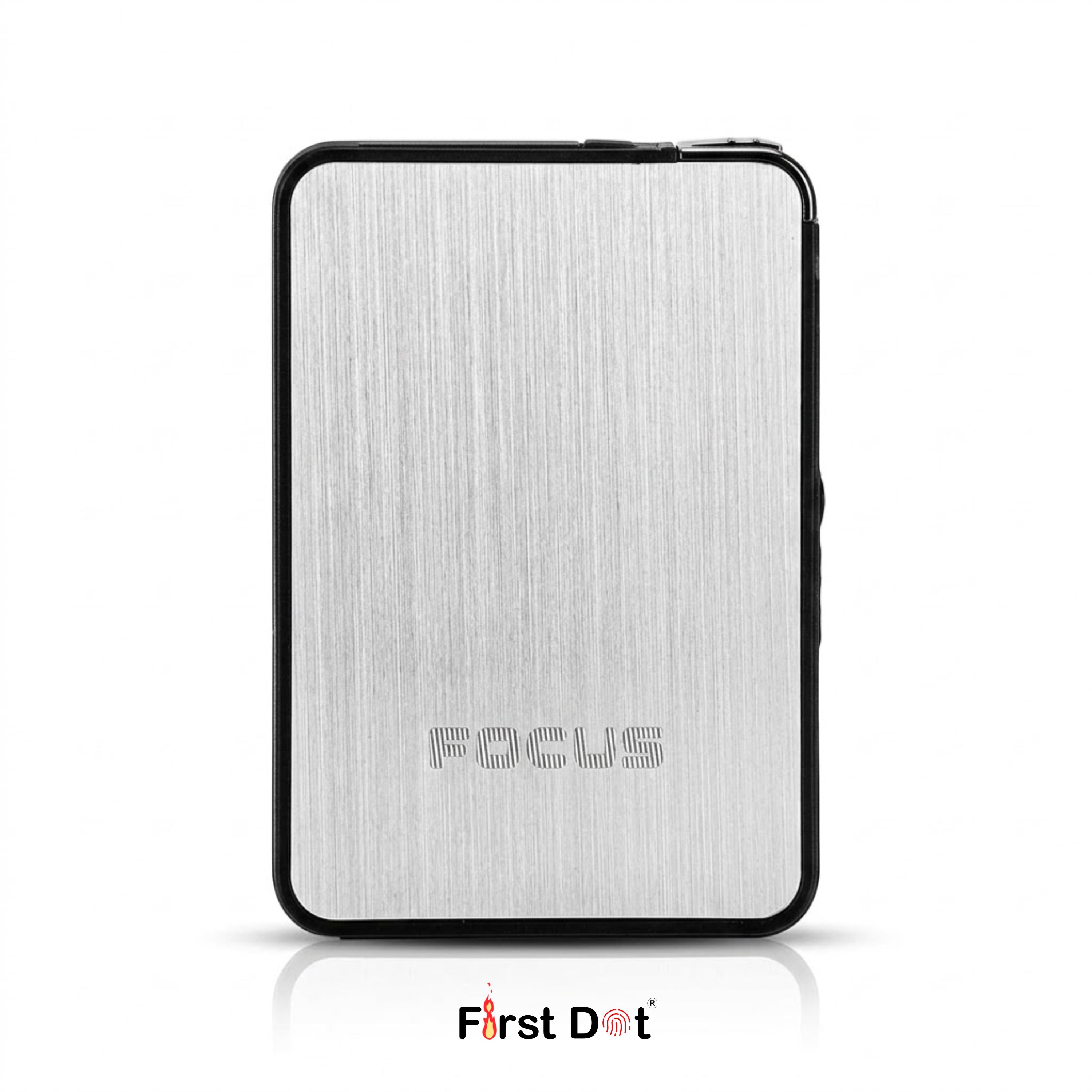 Focus Ultra-Slim Cigarette Case with Lighter