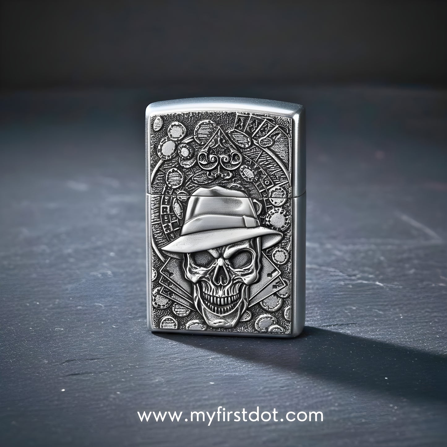 Gambling Skull Classic Lighter | Windproof Cigarette Lighter