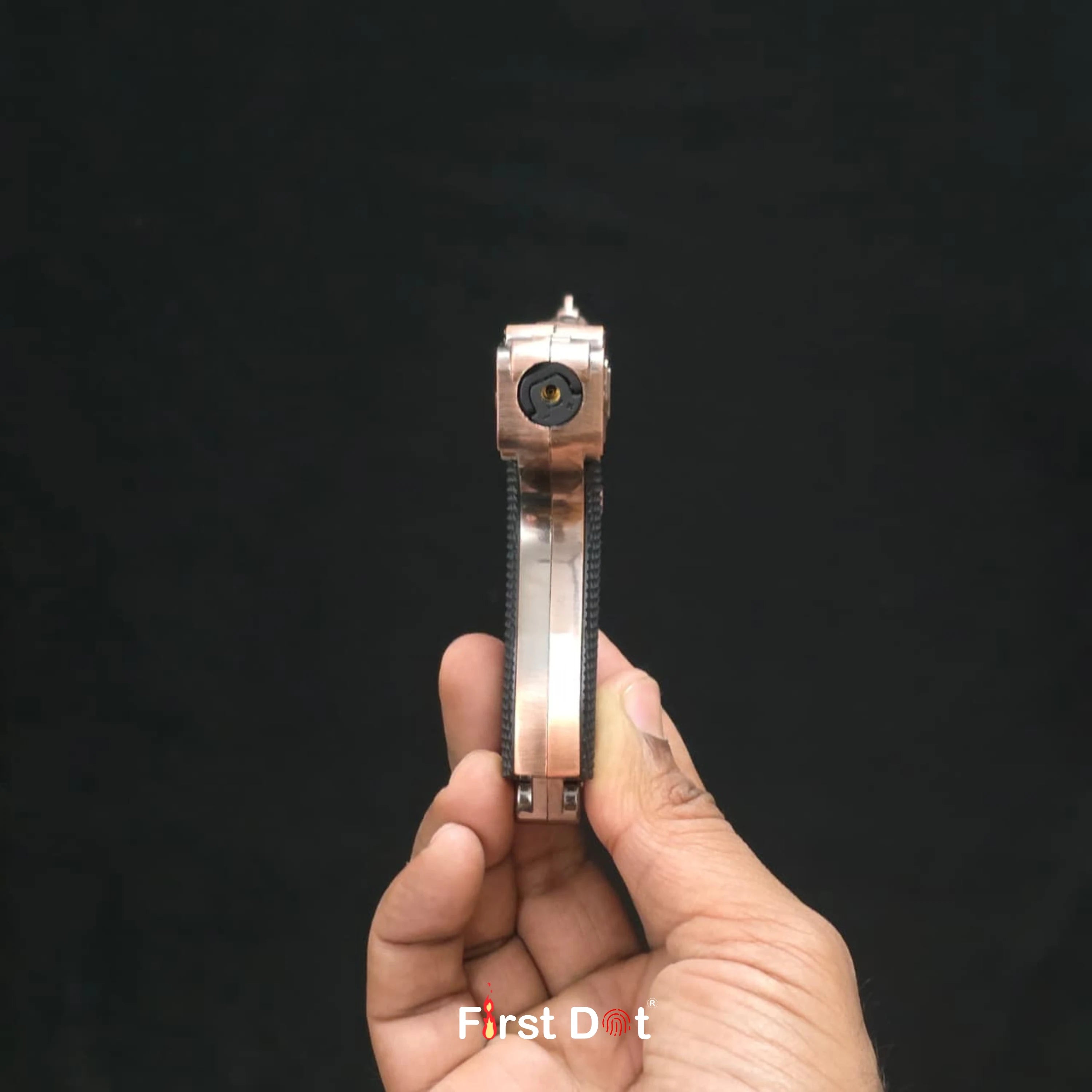 German Vintage P08 Pistol Lighter Jet Flame Refillable Metal Body