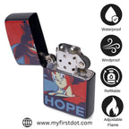 First Dot "HOPE" Windproof Cigarette Lighter