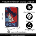 First Dot "HOPE" Windproof Cigarette Lighter