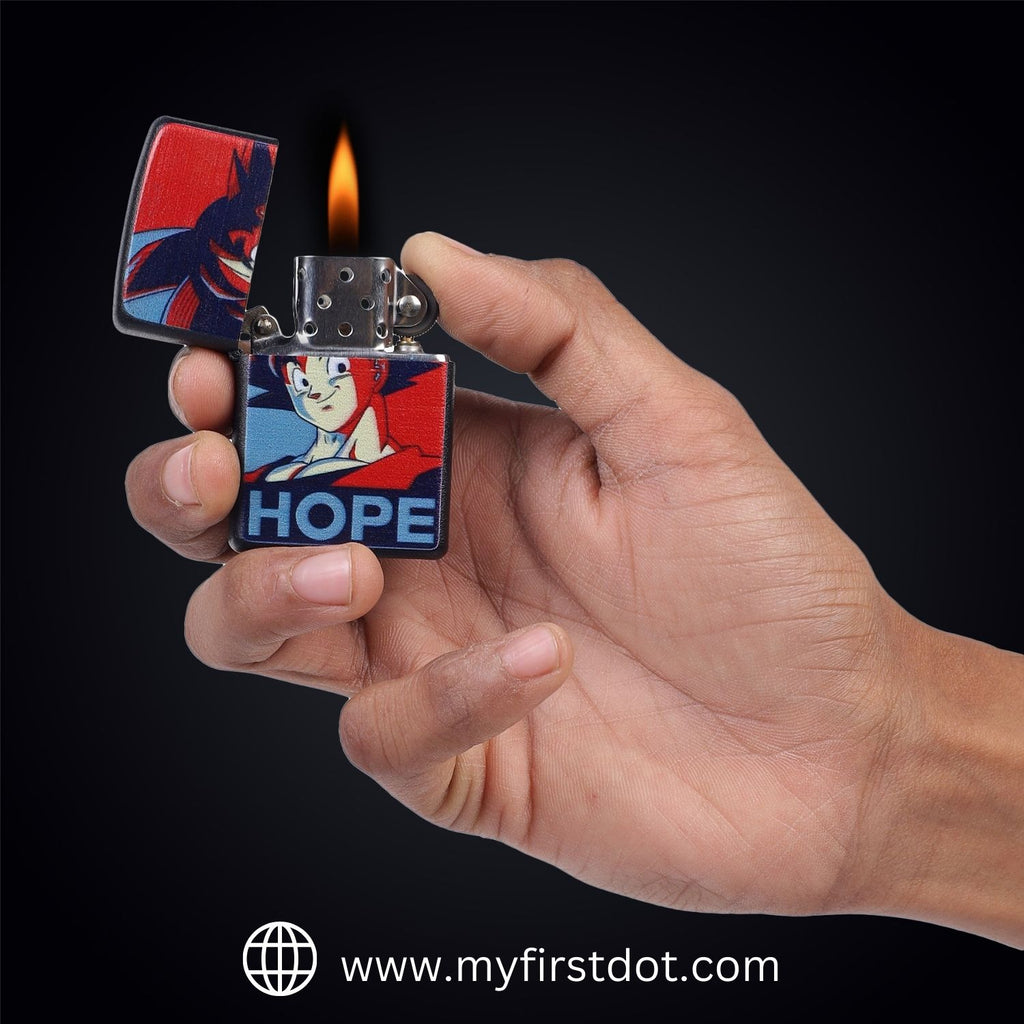 First Dot "HOPE" Windproof Cigarette Lighter