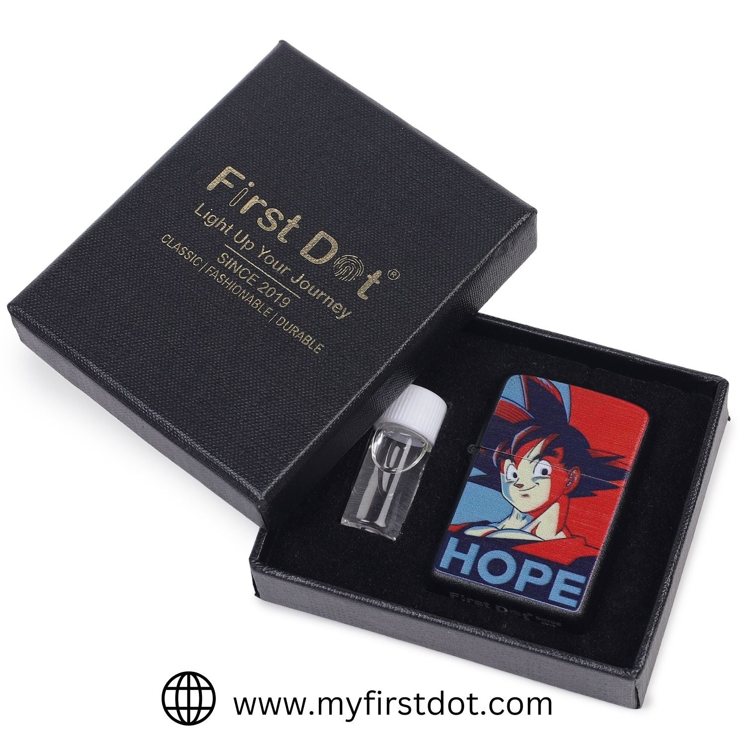 First Dot "HOPE" Windproof Cigarette Lighter
