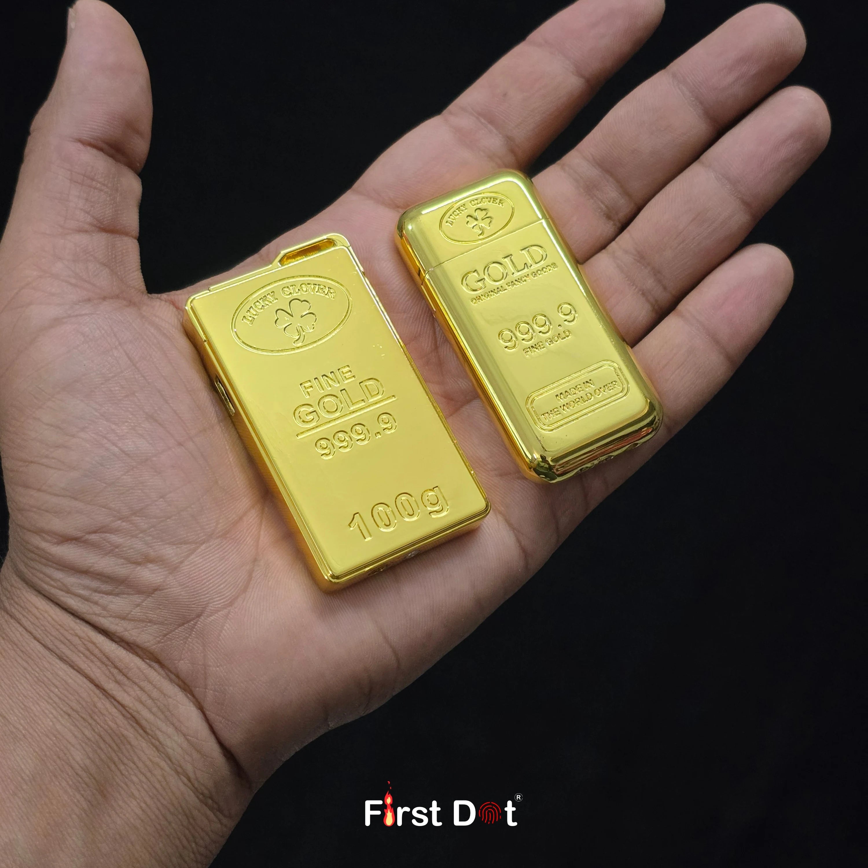100g Gold Bar Jet Flame Cigarette Lighter
