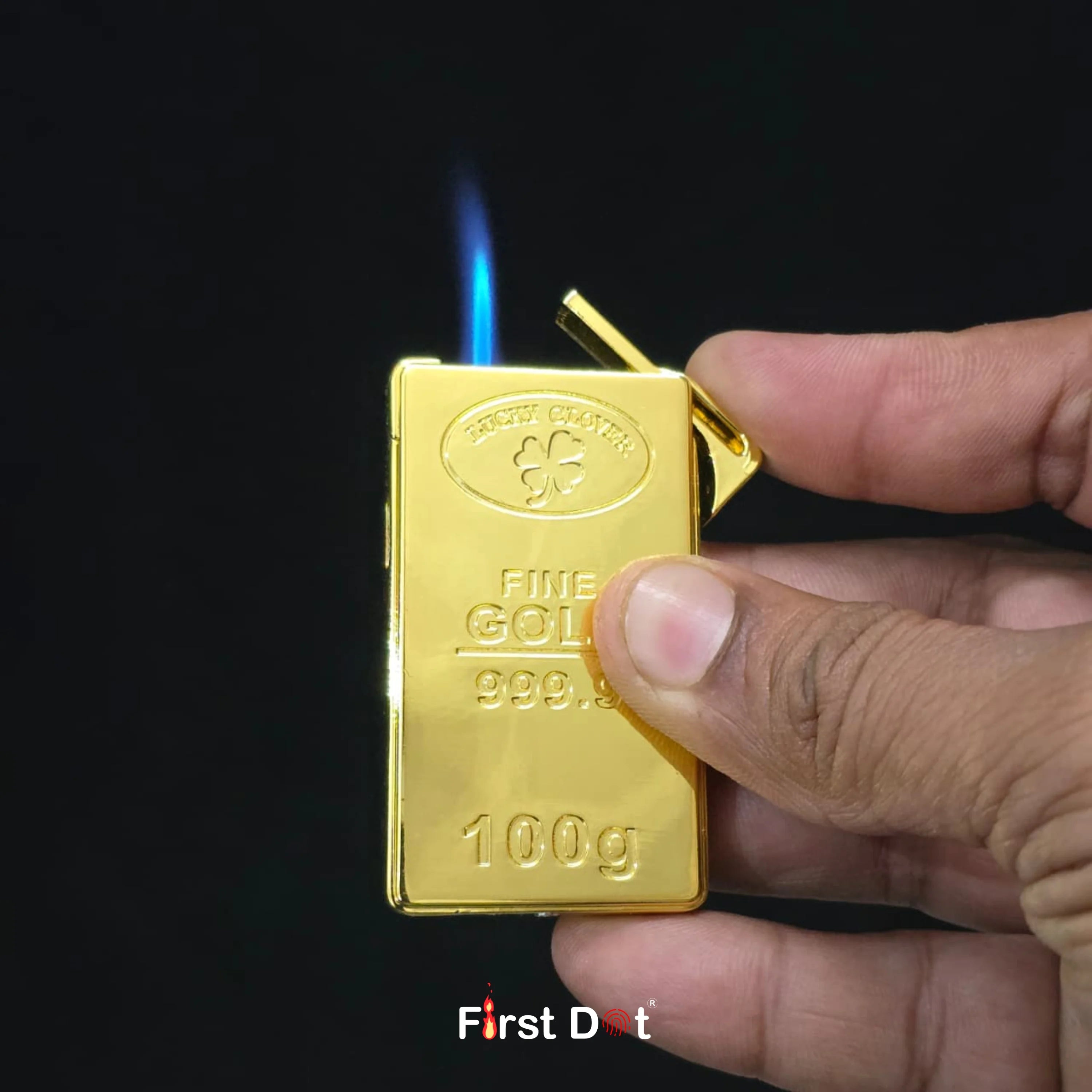 100g Gold Bar Jet Flame Cigarette Lighter