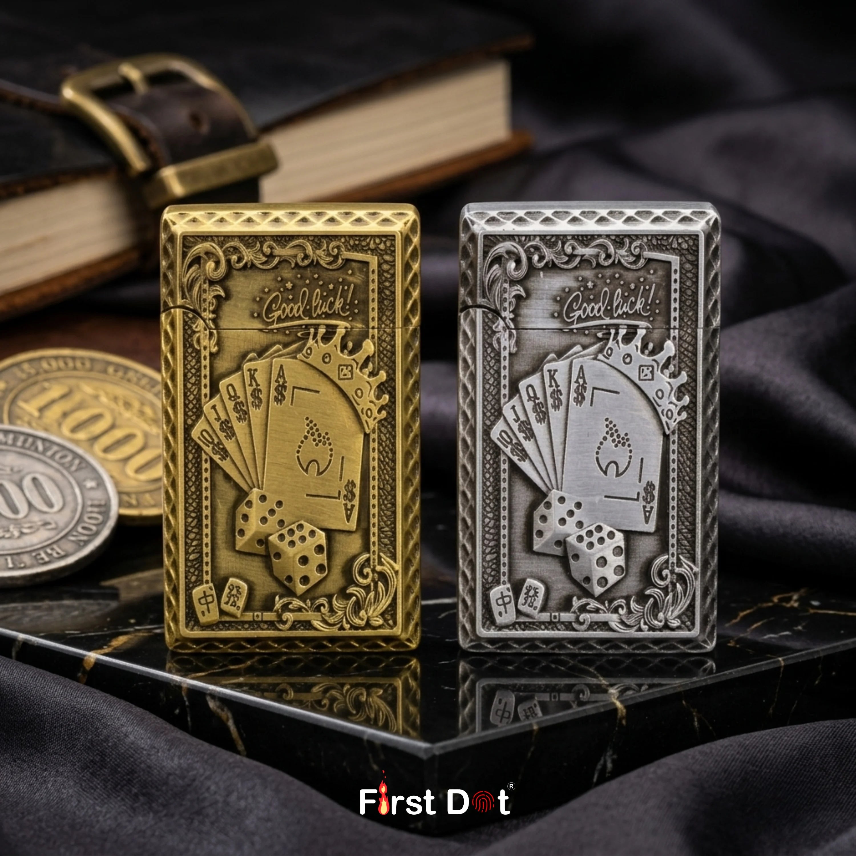 Good Luck Dice Jet Flame Cigarette Lighter