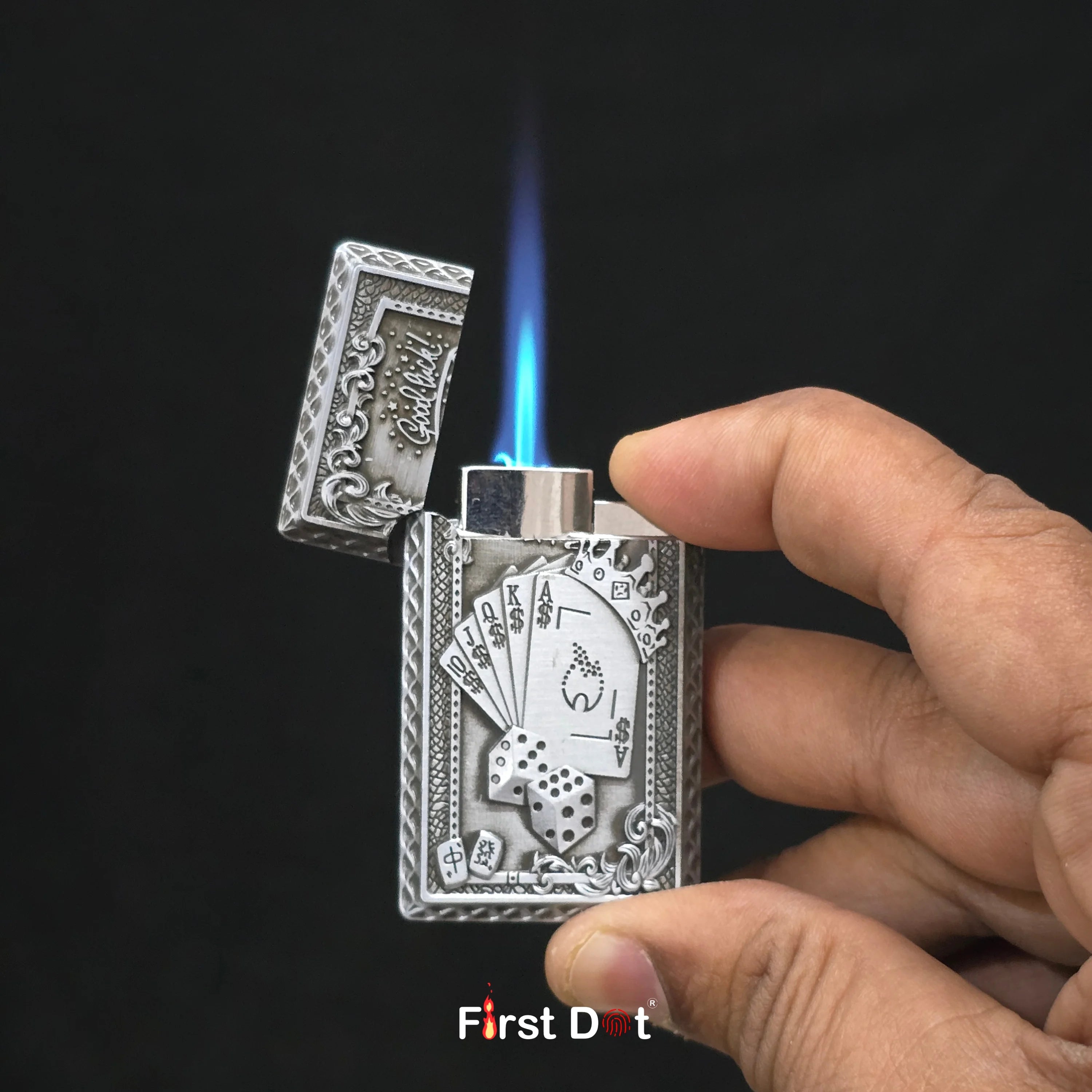 Good Luck Dice Jet Flame Cigarette Lighter