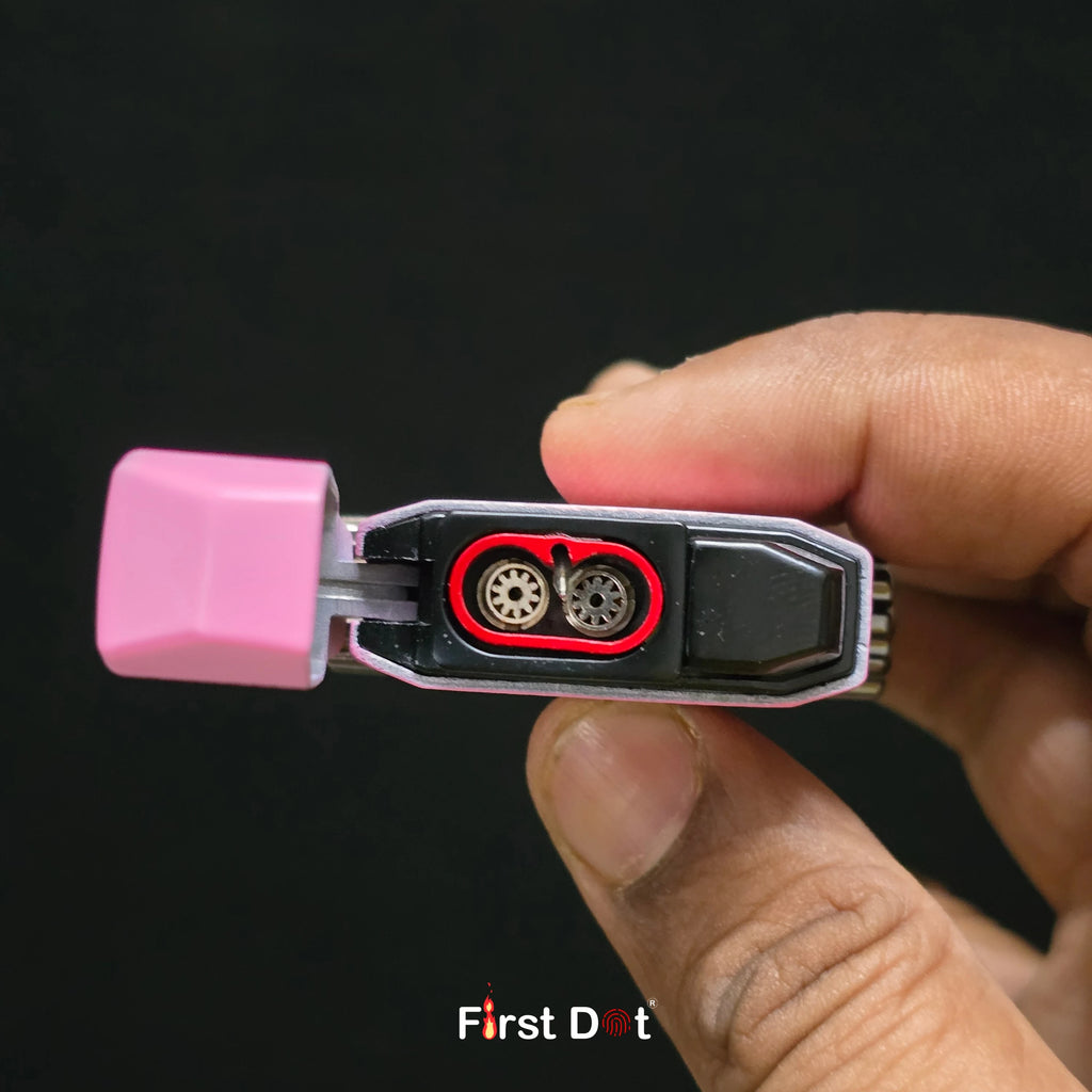 GyroFlux X (G7 Series) – Dual Flame Jet Spinner Lighter with LED