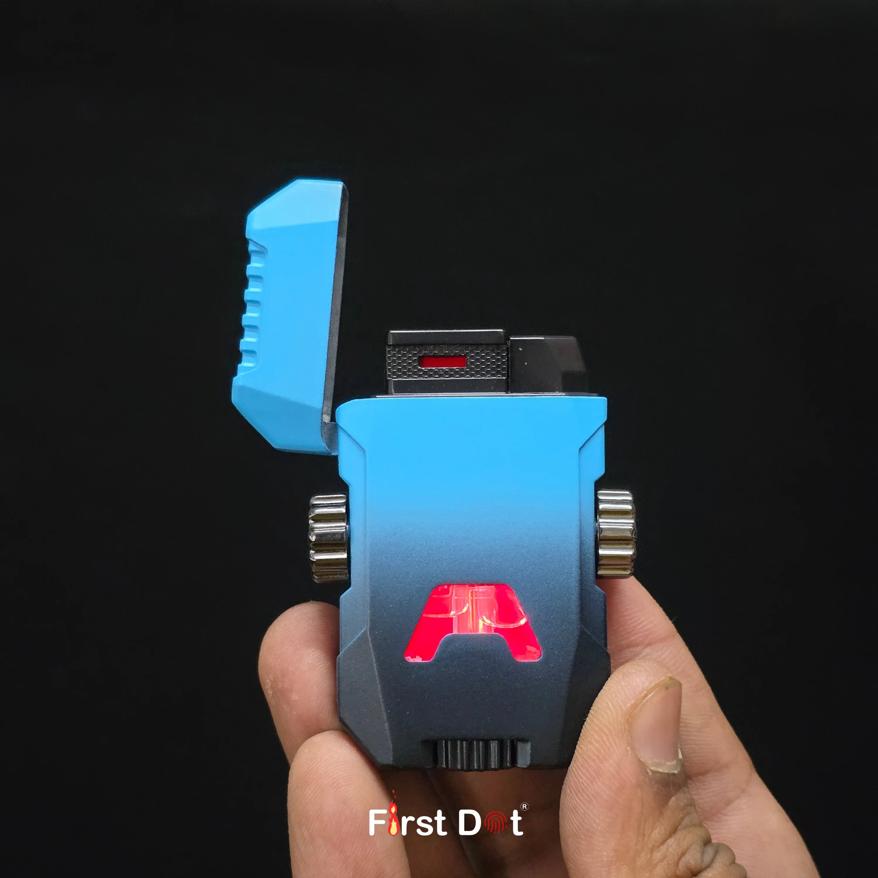 GyroFlux X (G7 Series) – Dual Flame Jet Spinner Lighter with LED