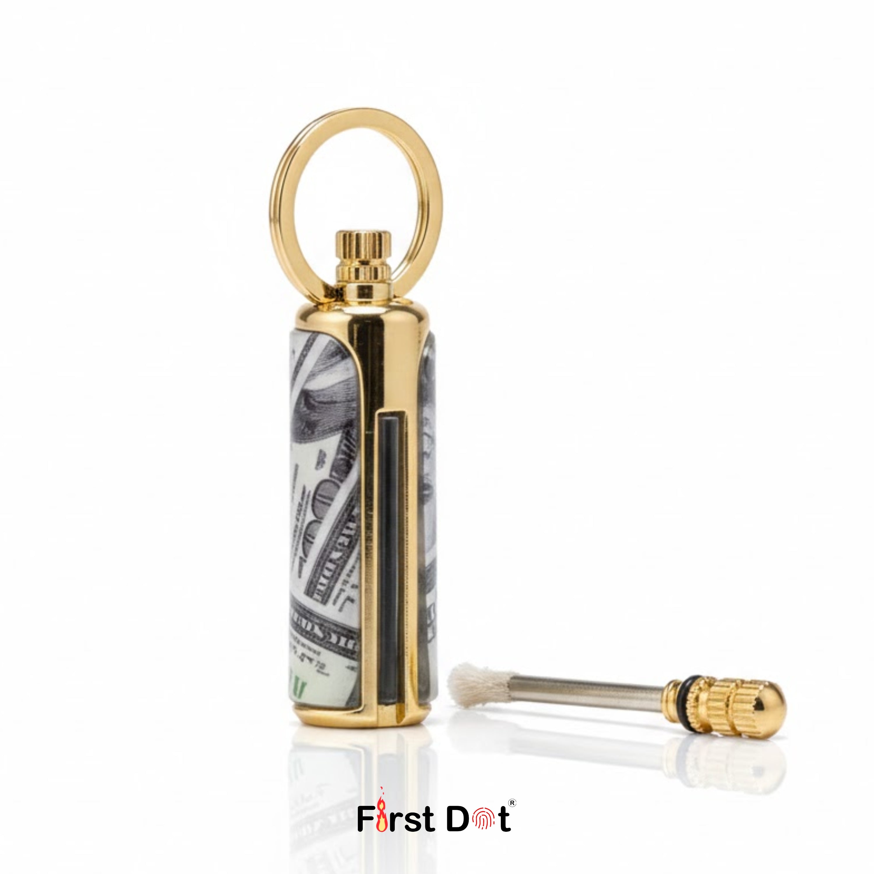 HONEST Permanent Match Keychain Oil Lighter (Dollar)